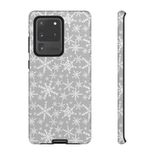 Load image into Gallery viewer, Gray Snowflakes Phone Case
