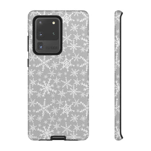 Gray Snowflakes Phone Case