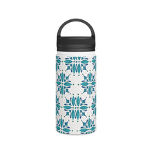 Load image into Gallery viewer, Teal Tile Handle Lid Water Bottle