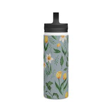 Load image into Gallery viewer, Daffodils and Tulips Handle Lid Water Bottle