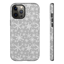 Load image into Gallery viewer, Gray Snowflakes Phone Case