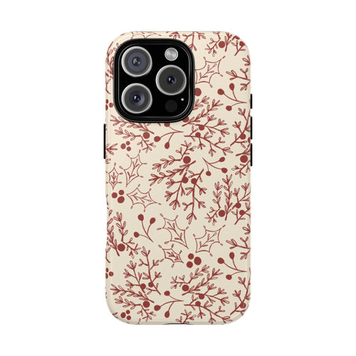 Red Christmas Branch Phone Case