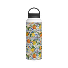 Load image into Gallery viewer, Orange and Lemon Tile Handle Lid Water Bottle