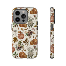 Load image into Gallery viewer, Fall Pumpkins, Flowers and Leaves Phone Case