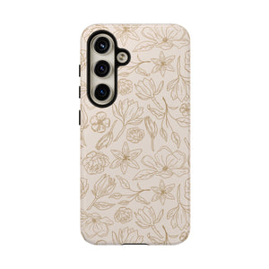 Gold Magnolia Phone Case