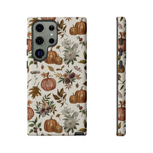 Load image into Gallery viewer, Fall Pumpkins, Flowers and Leaves Phone Case