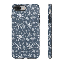 Load image into Gallery viewer, Blue Snowflakes Phone Case