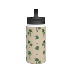 Palm Tree Handle Lid Water Bottle