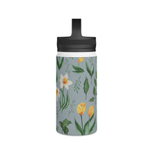 Load image into Gallery viewer, Daffodils and Tulips Handle Lid Water Bottle