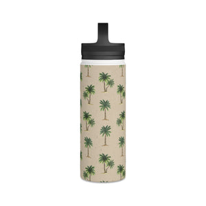 Palm Tree Handle Lid Water Bottle