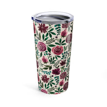 Load image into Gallery viewer, Magenta Floral Eucalyptus Travel Mug