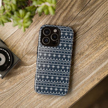 Load image into Gallery viewer, Blue Snowflake Pattern Phone Case