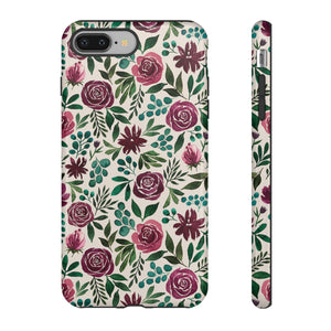 Magenta Floral Eucalyptus Phone Case