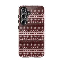 Load image into Gallery viewer, Red Snowflake Pattern Phone Case