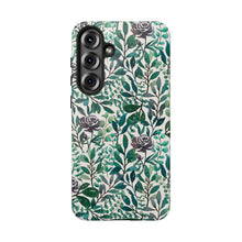 Load image into Gallery viewer, Purple Flowers and Eucalyptus Leaves Phone Case