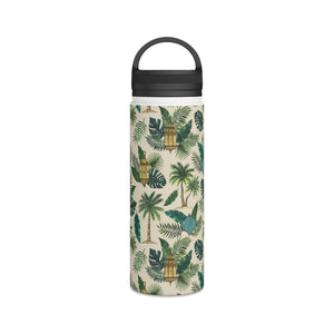 Palms and Lanterns Handle Lid Water Bottle