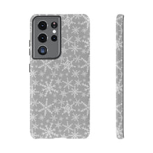 Load image into Gallery viewer, Gray Snowflakes Phone Case