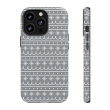 Load image into Gallery viewer, Gray Snowflake Pattern Phone Case