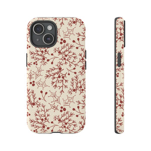 Red Christmas Branch Phone Case