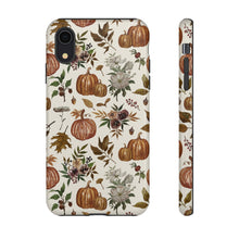 Load image into Gallery viewer, Fall Pumpkins, Flowers and Leaves Phone Case