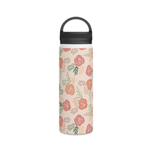 Load image into Gallery viewer, Warm Floral Handle Lid Water Bottle