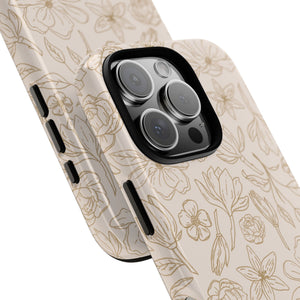 Gold Magnolia Phone Case