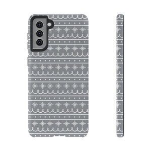 Gray Snowflake Pattern Phone Case