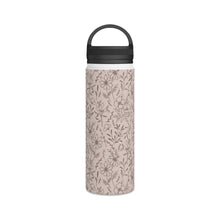 Load image into Gallery viewer, Pink Flower Handle Lid Water Bottle