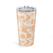 Load image into Gallery viewer, Light Orange Floral Travel Mug
