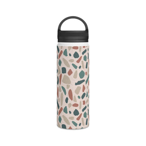 Warm Terrazzo Handle Lid Water Bottle