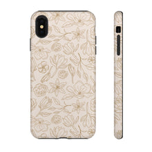 Load image into Gallery viewer, Gold Magnolia Phone Case