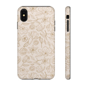 Gold Magnolia Phone Case