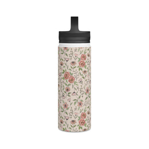 Spring Floral Handle Lid Water Bottle