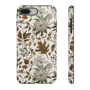 Watercolor Fall Leaves and Flowers Phone Case