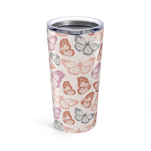 Load image into Gallery viewer, Orange and Pink Butterfly Travel Mug