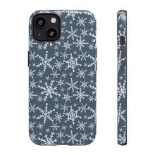 Load image into Gallery viewer, Blue Snowflakes Phone Case
