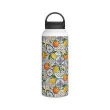 Load image into Gallery viewer, Orange and Lemon Tile Handle Lid Water Bottle