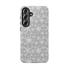 Load image into Gallery viewer, Gray Snowflakes Phone Case