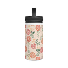Load image into Gallery viewer, Warm Floral Handle Lid Water Bottle