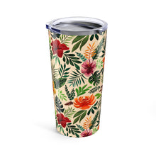 Load image into Gallery viewer, Tropical Watercolor Floral Travel Mug