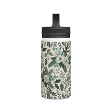 Load image into Gallery viewer, Winter Floral Handle Lid Water Bottle