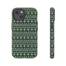 Load image into Gallery viewer, Green Snowflake Pattern Phone Case
