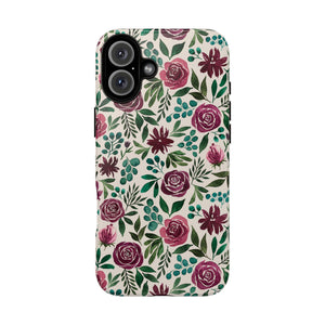 Magenta Floral Eucalyptus Phone Case