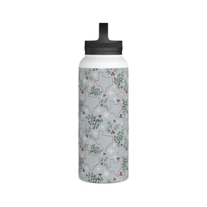 Texas Christmas Handle Lid Water Bottle