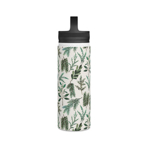 Winter Branches Handle Lid Water Bottle