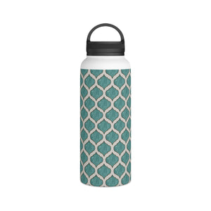 Turquoise Tile Handle Lid Water Bottle