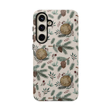 Load image into Gallery viewer, Winter Branches, Berries and Pine Cones Phone Case