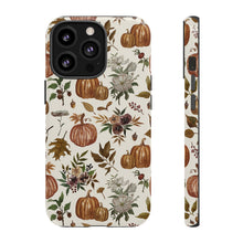 Load image into Gallery viewer, Fall Pumpkins, Flowers and Leaves Phone Case