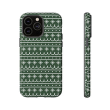 Load image into Gallery viewer, Green Snowflake Pattern Phone Case