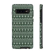 Load image into Gallery viewer, Green Snowflake Pattern Phone Case